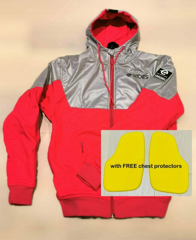 e-RIDES Edition Lazyrollilng jacket with chest protectors in hot pink