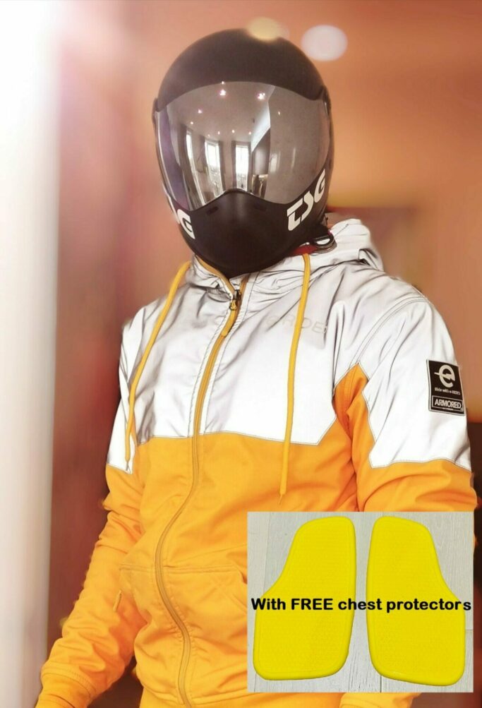 e-RIDES Edition Lazyrollilng jacket with chest protectors in yellow