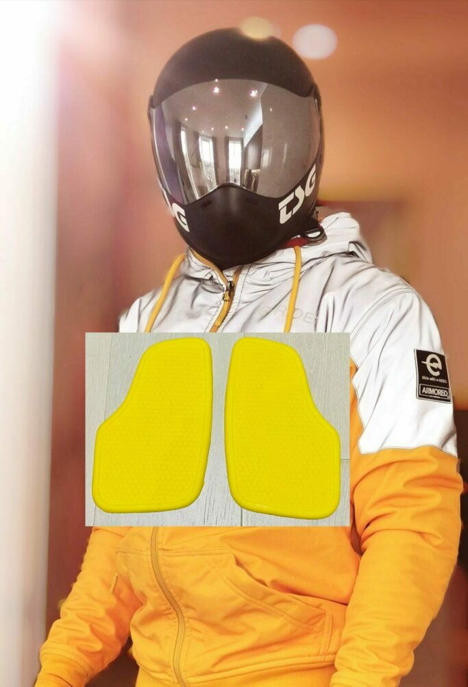 e-RIDES Edition Lazyrolling Jacket with chest protectors in yellow